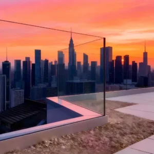 U channel glass rail